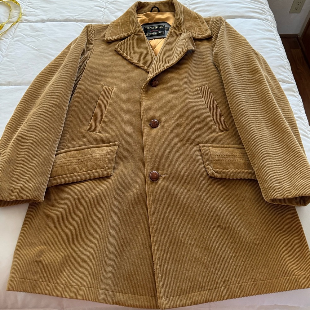 Sears Men's Brown Corduroy Trench Coat